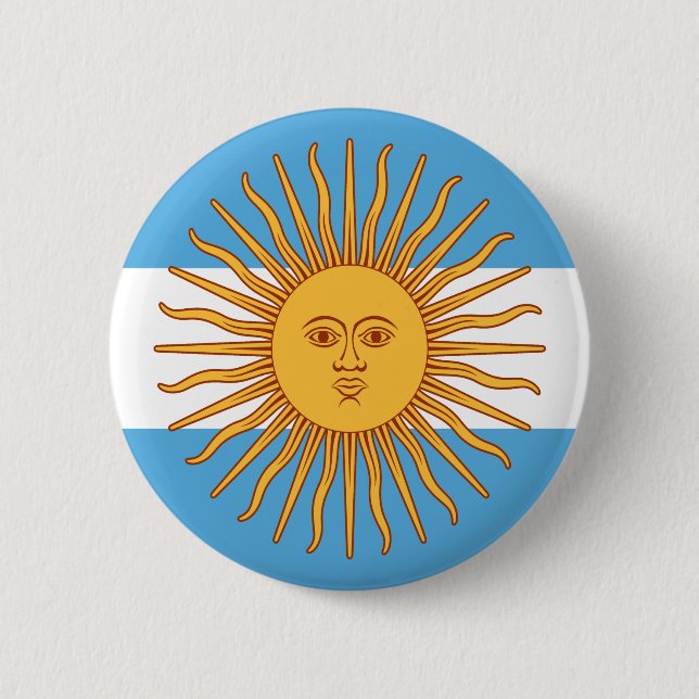Argentina 6 Cm Round Badge (Front)