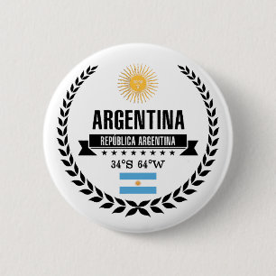 Argentina 6 Cm Round Badge