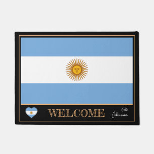Argentina & Argentina Flag house /sports Welcome Doormat