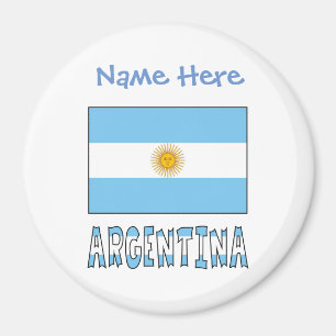 Argentina Argentine Flag Blue Personalisation  Magnet