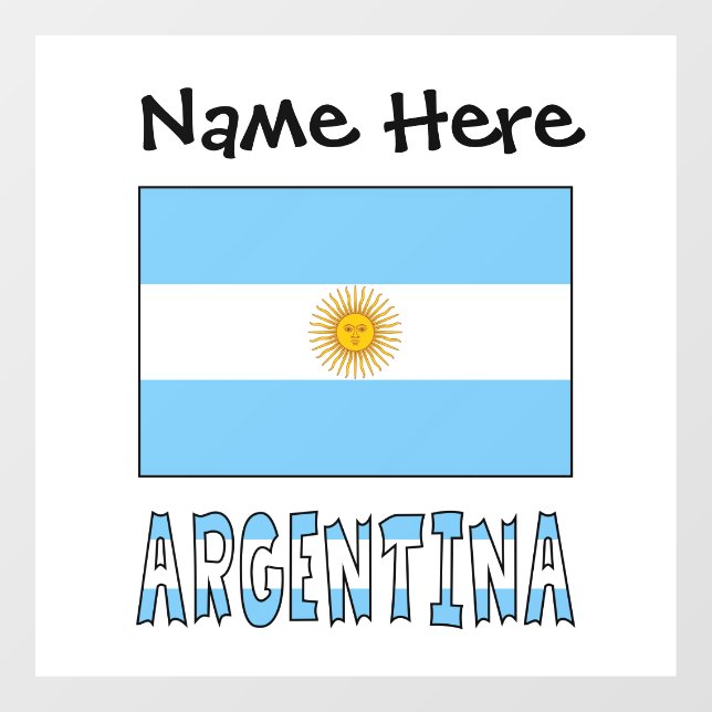 Argentina Argentine Flag Personalised  (Sheet)