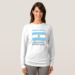 Argentina Argentine Flag Personalised Women's  T-Shirt