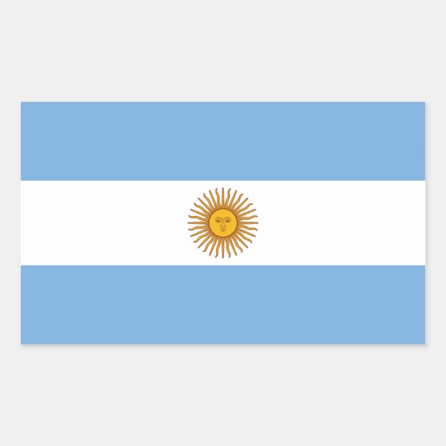 Argentina/Argentine Flag Rectangular Sticker (Front)