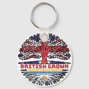 Argentina Argentine Uk United Kingdom British Flag Key Ring