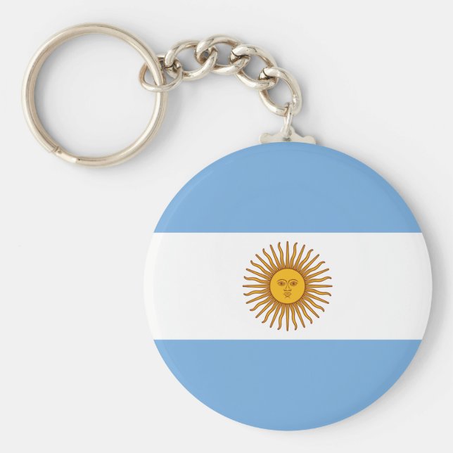 Argentina (Argentinian) Flag Key Ring (Front)