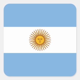Argentina (Argentinian) Flag Square Sticker