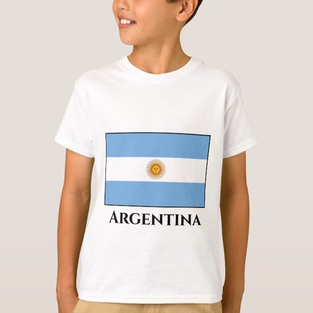 Argentina (Argentinian) Flag T-Shirt (Front)