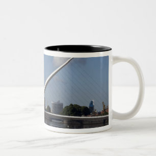 Argentina, Capital city of Buenos Aires. Woman Two-Tone Coffee Mug