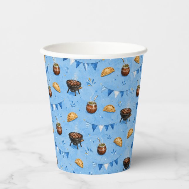 Argentina Celebration Pattern Paper Cups (Front)