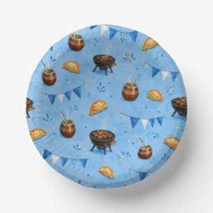 Argentina Celebration Pattern Paper Plate