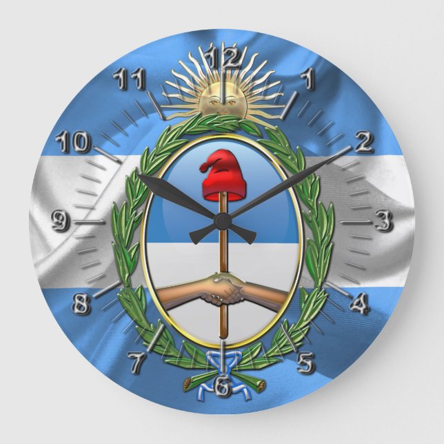 Argentina Coat of arms Large Clock (Front)