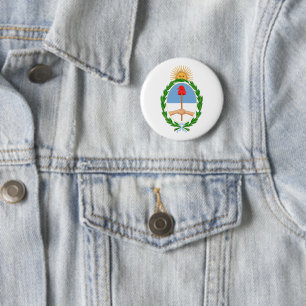 Argentina country coat arms symbol emblem flag 6 cm round badge
