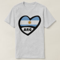 Argentina Country Code Flag Heart ARG