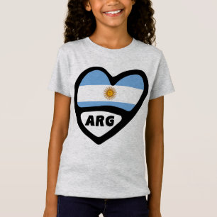 Argentina Country Code Flag Heart ARG T-Shirt