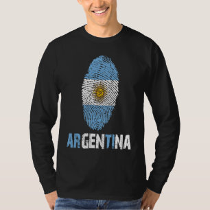ARGENTINA Finger Print Flag  I Love Argentina Trav T-Shirt