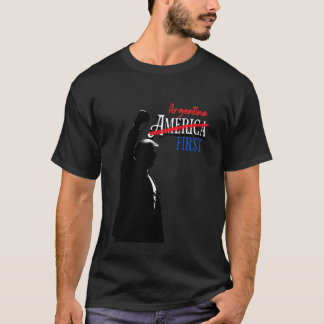 Argentina First Political Design with Raised Fist  T-Shirt