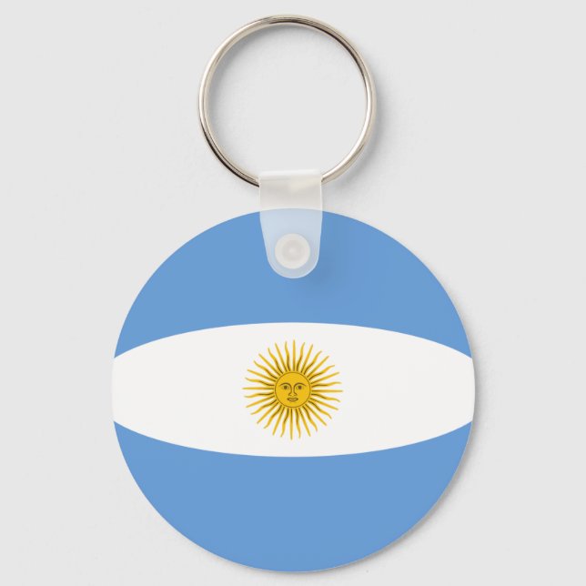 Argentina Fisheye Flag Keychain (Front)