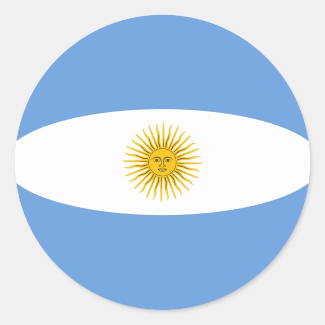 Argentina Fisheye Flag Sticker (Front)