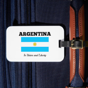 Argentina - Flag and Motto Luggage Tag