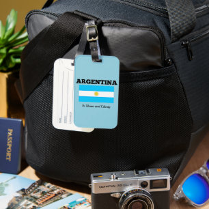 Argentina - Flag and Motto Luggage Tag