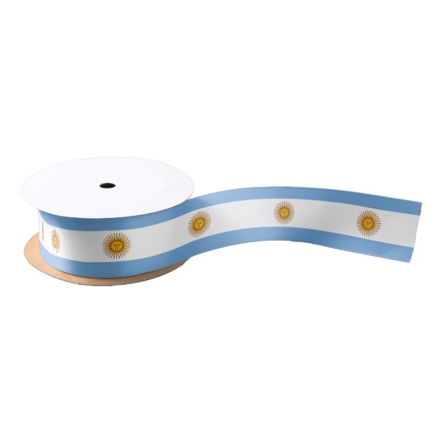 Argentina Flag & Argentina travel, holiday/sports Satin Ribbon (Spool)