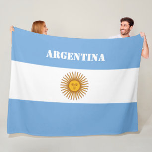 Argentina Flag Argentinian Soccer Football Fleece Blanket