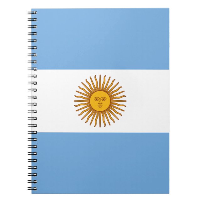 Argentina flag Bandera De Argentina Spiral Notebook (Front)