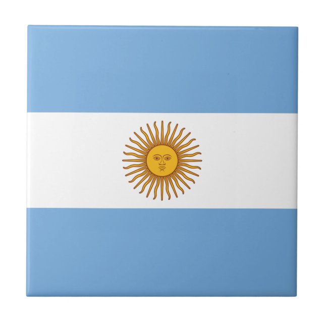 Argentina flag Bandera De Argentina Tile (Front)