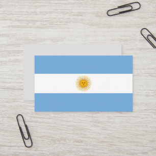 Argentina flag business card