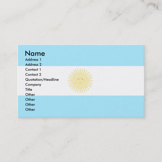 Argentina Flag Business Card (Front)