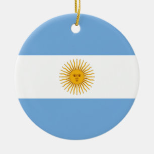 Argentina flag ceramic tree decoration