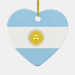 Argentina Flag Ceramic Tree Decoration