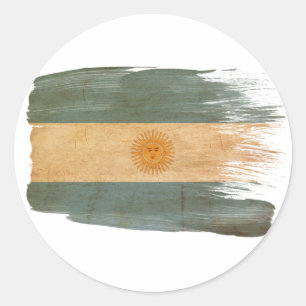 Argentina Flag Classic Round Sticker