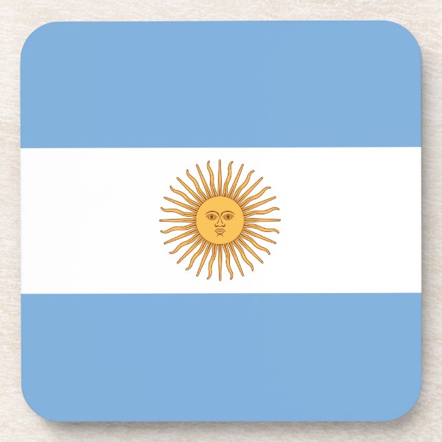 Argentina Flag Cork Coaster (Front)