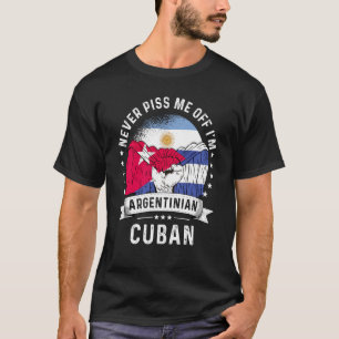 Argentina Flag Cuba Grown  Humour Citizen Pride T-Shirt