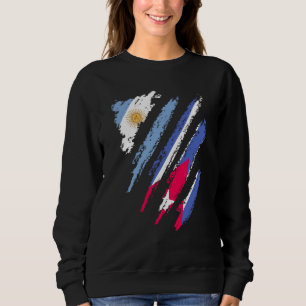 Argentina Flag Cuba Grown Patriot Country Stripes Sweatshirt