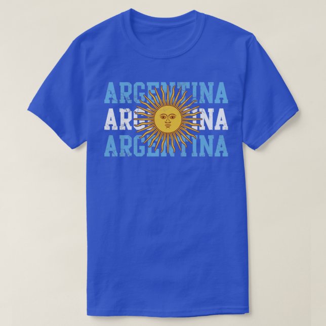 Argentina Flag Design Family Heritage Home T-Shirt (Design Front)