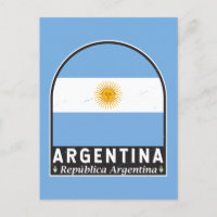 Argentina Flag Emblem Distressed Vintage