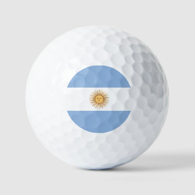 Argentina Flag Emblem Golf Balls (Front)