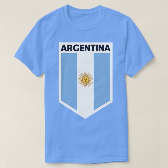 Argentina Flag Emblem T-Shirt (Design Front)