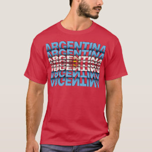 Argentina Flag Flip Text effect T-Shirt