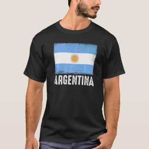 Argentina Flag Football Vintage Fan Soccer Team T-Shirt