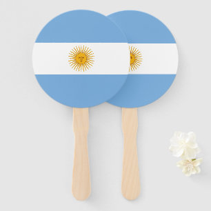 Argentina flag hand fan