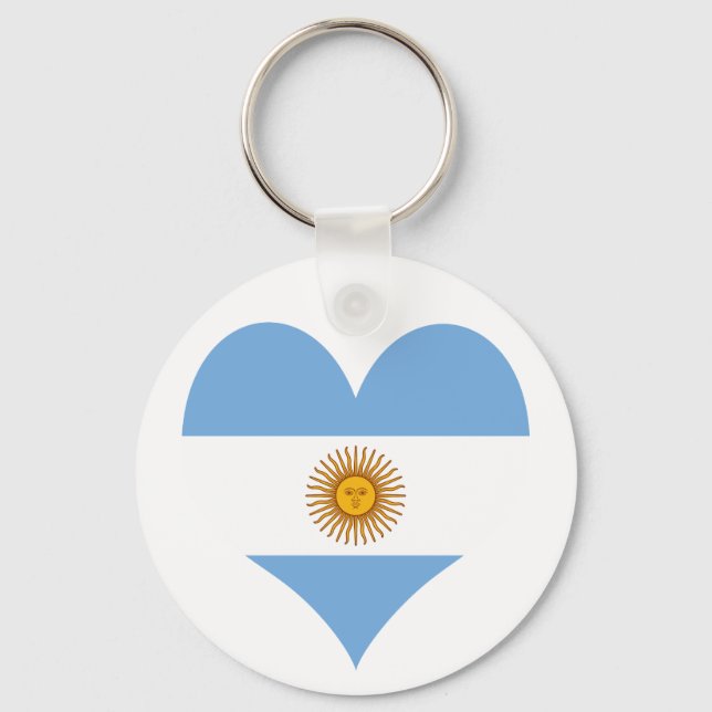 Argentina flag heart key ring (Front)