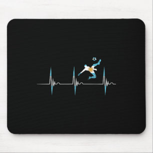 Argentina Flag Heartbeat Ekg Pulse Argentina Socce Mouse Pad