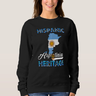 Argentina Flag Hispanic Heritage Argentinian Pride Sweatshirt