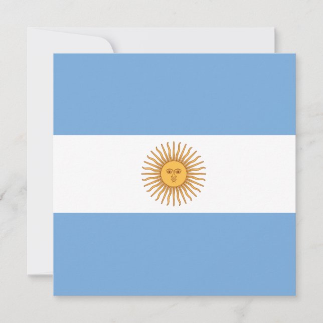 Argentina Flag Invitation (Front)