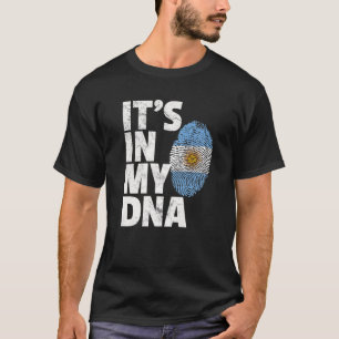 Argentina Flag IT's IN MY DNA Christmas Gift Count T-Shirt