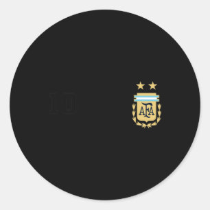 Argentina Flag Jersey Vintage Futbol Soccer Remera Classic Round Sticker