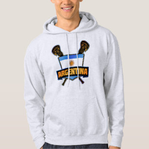 Argentina Flag Lacrosse Logo Hoodie